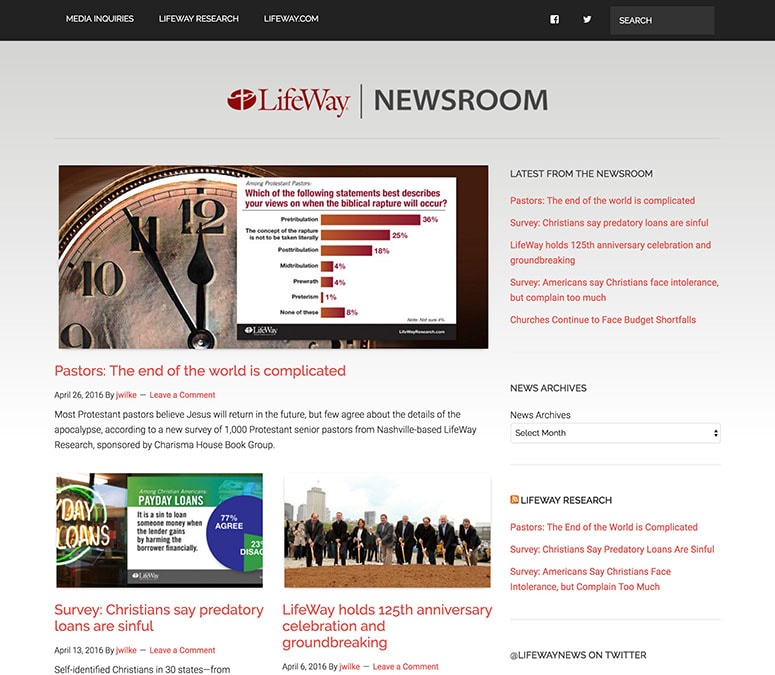 Lifeway Newsroom - Celtson Portfolio